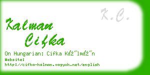 kalman cifka business card